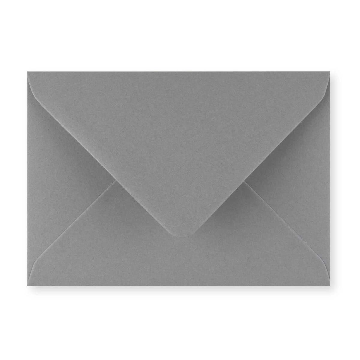 114x162mm C6 Temno siva denarnica V loputa Gumirano Plain 100gsm ovojnice