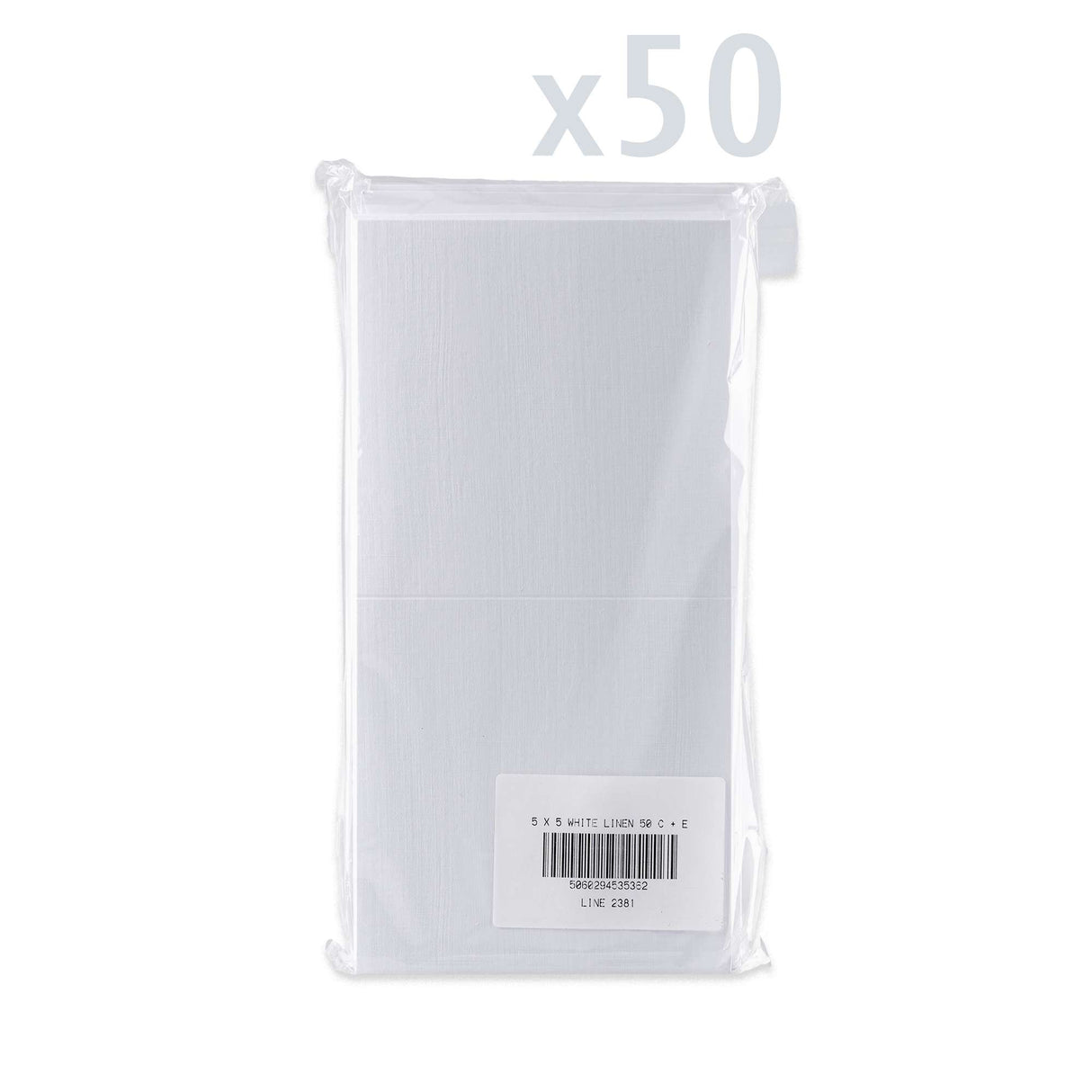 Kartice in ovojnice z laneno teksturo – pakiranje