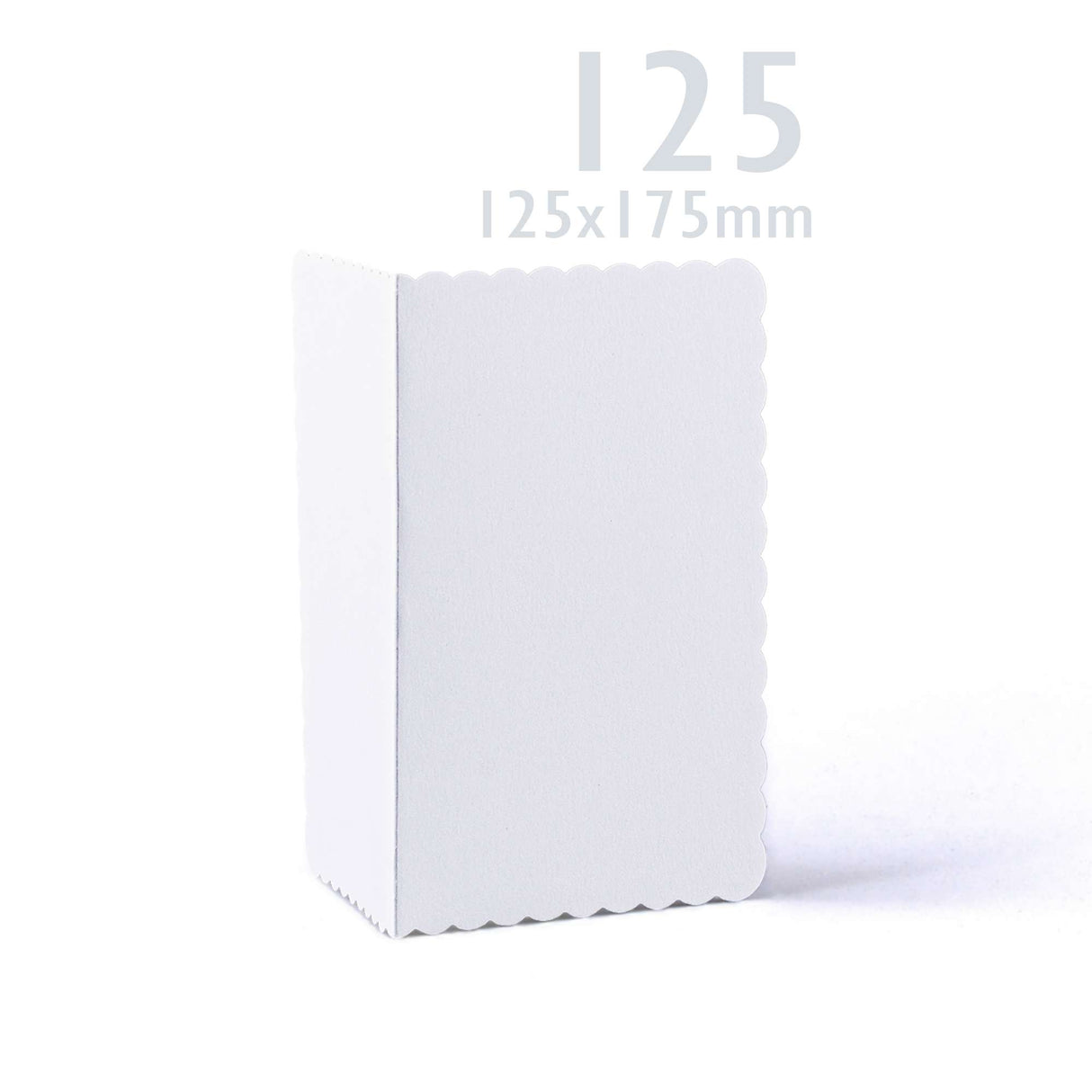 Bele kartice in ovojnice z valovitim robom – pakiranje