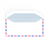 110x220mm DL Bela denarnica Gumirano Airmail Block & Border 75gsm Neprozorne ovojnice