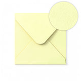 Slonokoščena kuverta s kladnim vzorcem 155x155 mm