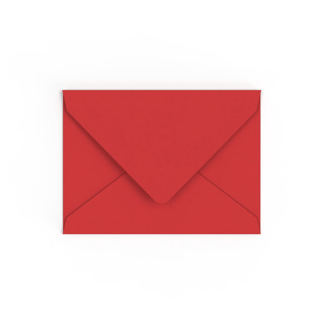 C7 Cherry Red British Made Gummed V-Flap Envelope (82 x 113mm)