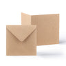 Kraft Cards & Envelopes Pack Manila 130x130 mm + 125x125 mm